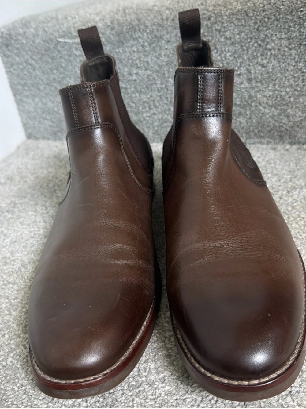 Johnson&Johnson Men’s  Chelsea Ankle Boots- Brown Leather